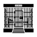 Simple vector prison logo design illustration icon. Royalty Free Stock Photo