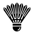 Simple Vector Icon of Shuttlecock Logo Design. Royalty Free Stock Photo