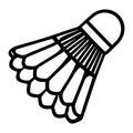 Simple Vector Icon of Shuttlecock Logo Design. Royalty Free Stock Photo