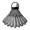 Simple Vector Icon of Shuttlecock Logo Design. Royalty Free Stock Photo