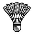Simple Vector Icon of Shuttlecock Logo Illustration. Royalty Free Stock Photo