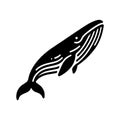 Simple Vector Southern Right Whales Logo Design Icon. Royalty Free Stock Photo