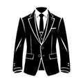 Simple vector icon of tailored suits logo design illustration. Royalty Free Stock Photo