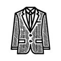 Tailored suits simple vector icon for logo design illustration. Royalty Free Stock Photo