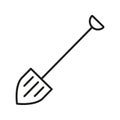 Simple vector icon on the theme of snow removal. The icon shovel bayonet is presented