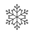 Simple vector icon on the theme of snow removal. The snowflake icon is presented