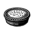 Simple Vector Icon TourtiÃ¨re Food Logo Illustration. Royalty Free Stock Photo