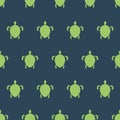 Simple vector illustration with ability to change. Color pattern with turtles Royalty Free Stock Photo