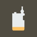 Simple vector illustration with ability to change. Silhouette icon electronic cigarette Royalty Free Stock Photo