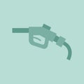 Silhouette icon gun for petrol filling stations