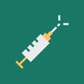 Simple vector illustration with ability to change. Silhouette icon syringe