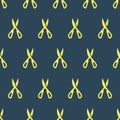 Simple vector illustration with ability to change. Vector pattern with scissors Royalty Free Stock Photo