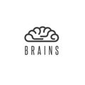 Simple vector illustration of the brains in form Royalty Free Stock Photo