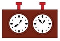Simple vector illustration of a brown chess clock Royalty Free Stock Photo