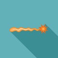 Simple vector illustration of a firecracker exploding in the air