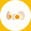 Five hard-boiled eggs vector illustration