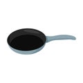 Simple vector illustration frying pan. Isolated on white background