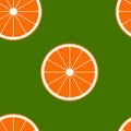 Simple Vector illustration of grapefruit on green background.