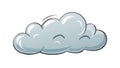 Gray Cloud Icon: Weather Element, Digital Design, Atmospheric Sky, vector design Generative AI Royalty Free Stock Photo