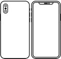 Simple Vector illustration of the Iphone x s Royalty Free Stock Photo