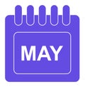 Vector may on monthly calendar icon Royalty Free Stock Photo