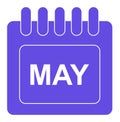 Vector may on monthly calendar icon