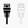 Simple Vector Illustration of a Network Cable Connector Royalty Free Stock Photo