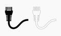 Simple Vector Illustration of a Network Cable Connector Royalty Free Stock Photo