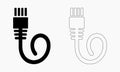Simple Vector Illustration of a Network Cable Connector Royalty Free Stock Photo