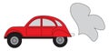 Simple vector illustration of a red car Royalty Free Stock Photo