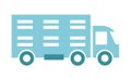 Simple vector illustration of a truck. Truck for transporting livestock, chicken or pigs.