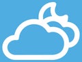 Weather Forecast App Icon for Fairly Cloudy Night