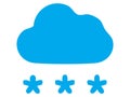 Weather Forecast App Icon for Snow Royalty Free Stock Photo