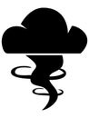 Weather Forecast App Icon for Tornado Warning Alert