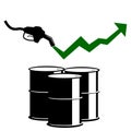 Simple Vector Illustration for World Oil Crisis Royalty Free Stock Photo