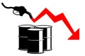 Simple Vector Illustration for World Oil Crisis Royalty Free Stock Photo