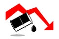 Simple Vector Illustration for World Oil Crisis Royalty Free Stock Photo