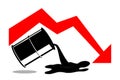 Simple Vector Illustration for World Oil Crisis Royalty Free Stock Photo