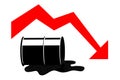 Simple Vector Illustration for World Oil Crisis Royalty Free Stock Photo