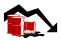 Simple Vector Illustration for World Oil Crisis Royalty Free Stock Photo