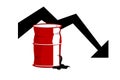 Simple Vector Illustration for World Oil Crisis Royalty Free Stock Photo