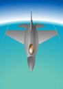 Simple vector image of aircraft F-16
