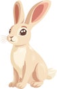 simple vector lagomorph clipart Royalty Free Stock Photo