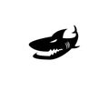 Simple vector logo design of a shark Royalty Free Stock Photo