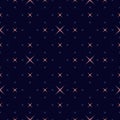 Simple vector minimalist geometric seamless pattern with small crosses, stars Royalty Free Stock Photo
