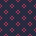 Simple vector minimalist seamless pattern. Colorful polka dot geometric texture Royalty Free Stock Photo