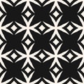 Simple vector monochrome seamless pattern. Black and white geometric ornament Royalty Free Stock Photo