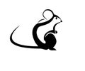 Simple vector mouse design logo Royalty Free Stock Photo
