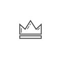 Simple vector outline line art icon of crown