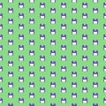 Simple vector pixel art seamless pattern of blue computer floppy disk Royalty Free Stock Photo